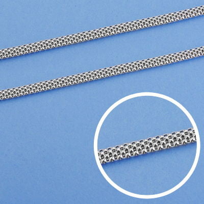 18K CADENA ORO BLANCO COREANA. 45 CM 2,5 MM. 6.00 GR