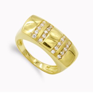 18K SORTIJA ORO AMARILLO Y CIRCONITAS