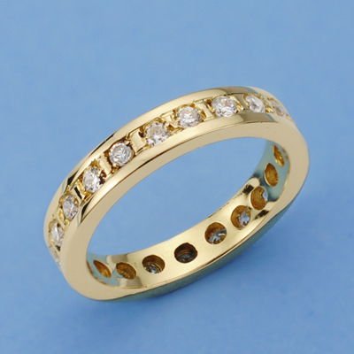 18K ALIANZA DIAMANTES TALLA BRILLANTE -21B- 0.63 QT (VS-H)