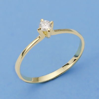 18K SOLITARIO DIAMANTES TALLA BRILLANTE 0.08 KTES