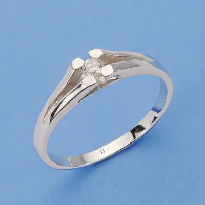 18K SOLITARIO DIAMANTES TALLA BRILLANTE 0.10 KTES.