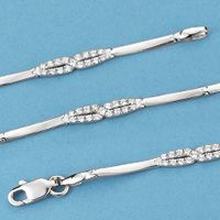 18K PULSERA ORO BLANCO CIRCONITAS. 4.90 GRS.