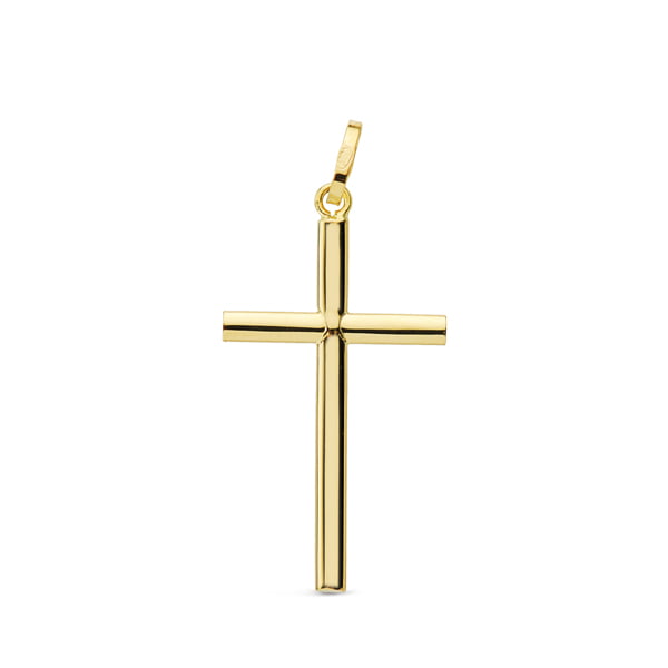 18K CRUZ LISA PALO OVAL. 25 X 14 MM.