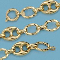 18K PULSERA BARCO COMBINADA. 11.40 GRS.