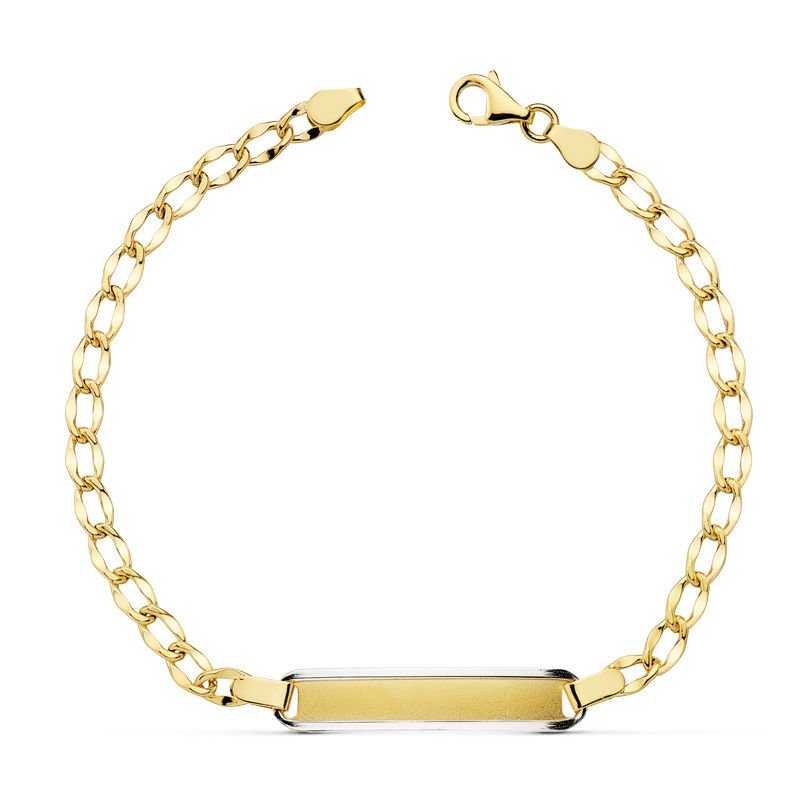 18K ESCLAVA BICOLOR 17 CM. 2.70 GRS.