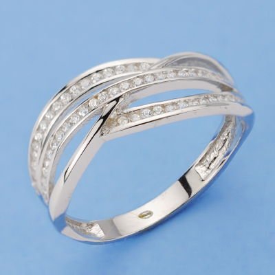18K SORTIJA ORO BLANCO CIRCONITAS.