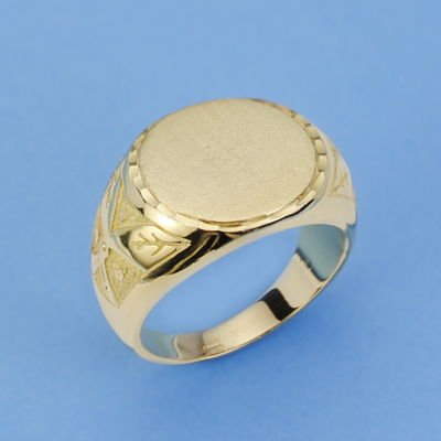 18K SELLO CABALLERO TALLADO. 10.25 GRS.