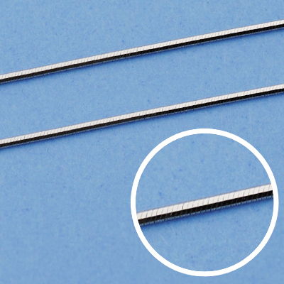 18K CADENA CUADRADA 40 CM. 0,5 MM. 2.45 GRS.