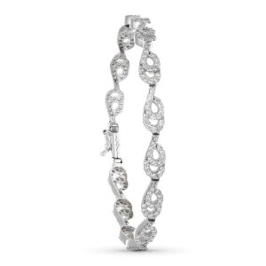 18K PULSERA ORO BLANCO CIRCONITA 19CM