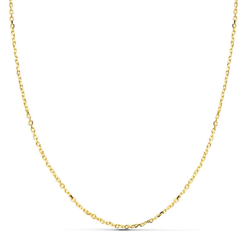 18K CADENA ORO AMARILLO MACIZA FORZADA 60CM 1.2 MM