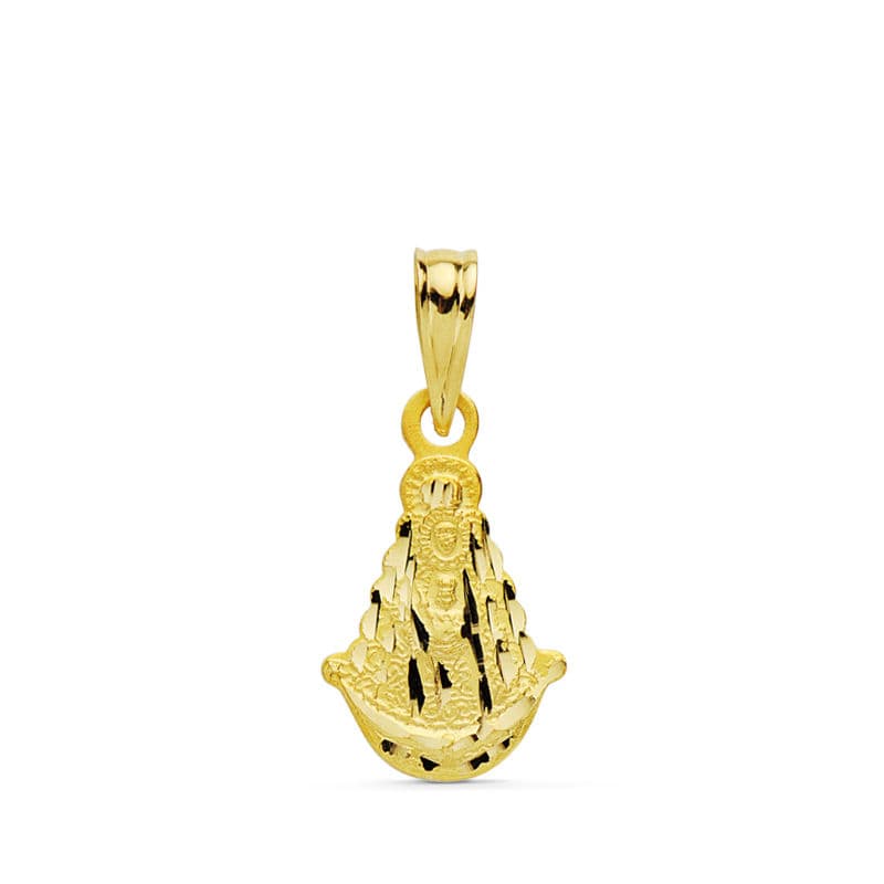 18K VIRGEN DEL ROCIO SILUETA 15X10 MM
