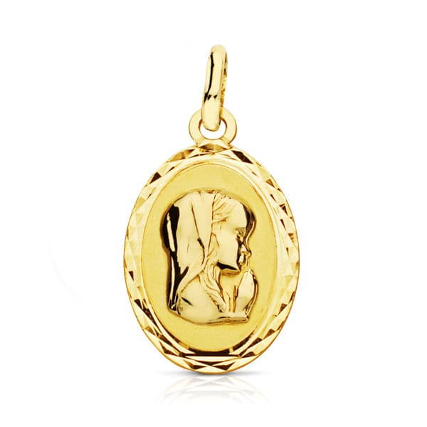 9K MEDALLA VIRGEN NIÑA 19X12 MM