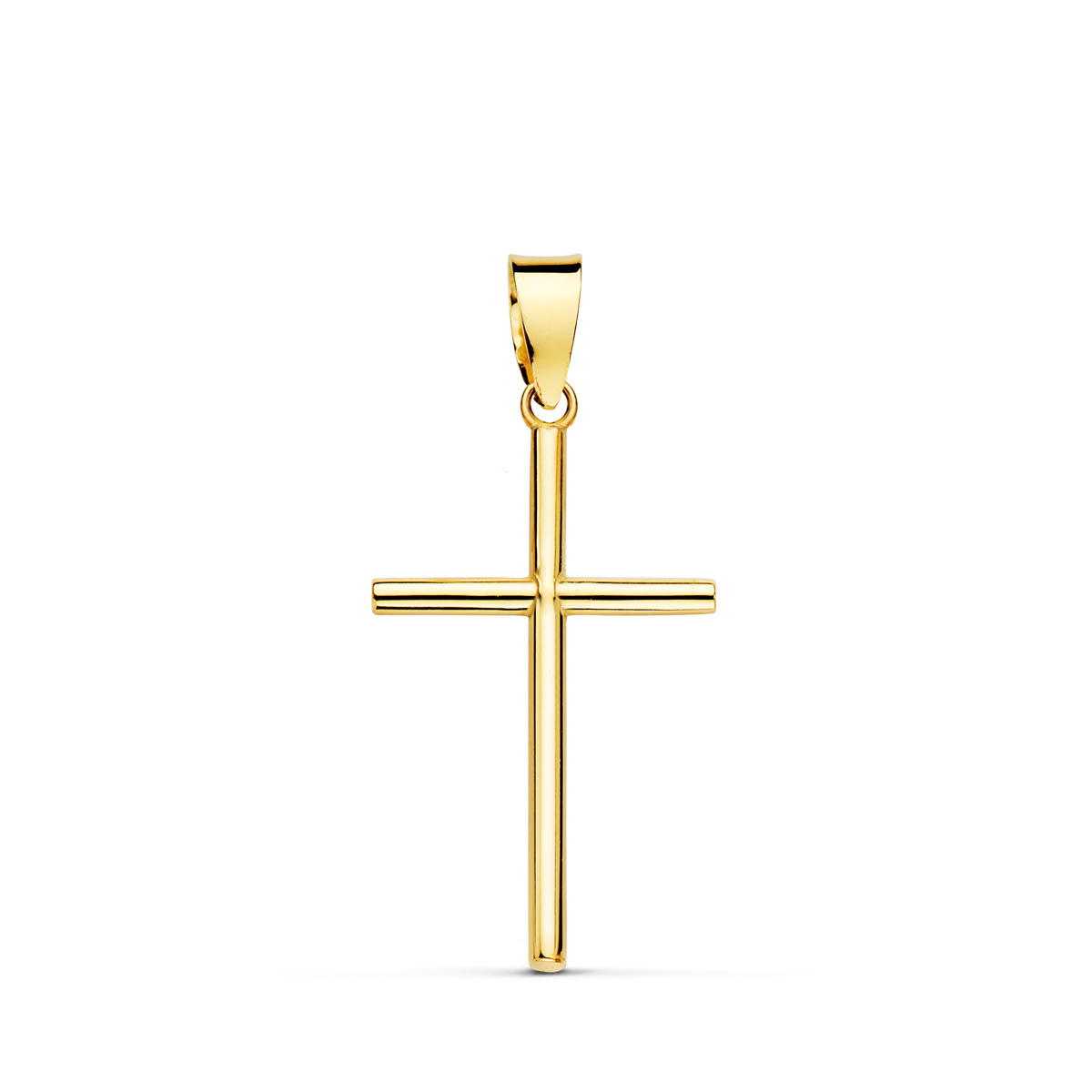 18K CRUZ LISA TUBO 1.5 MM 21X13MM