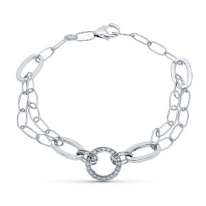 18K PULSERA ORO BLANCO 19 CM