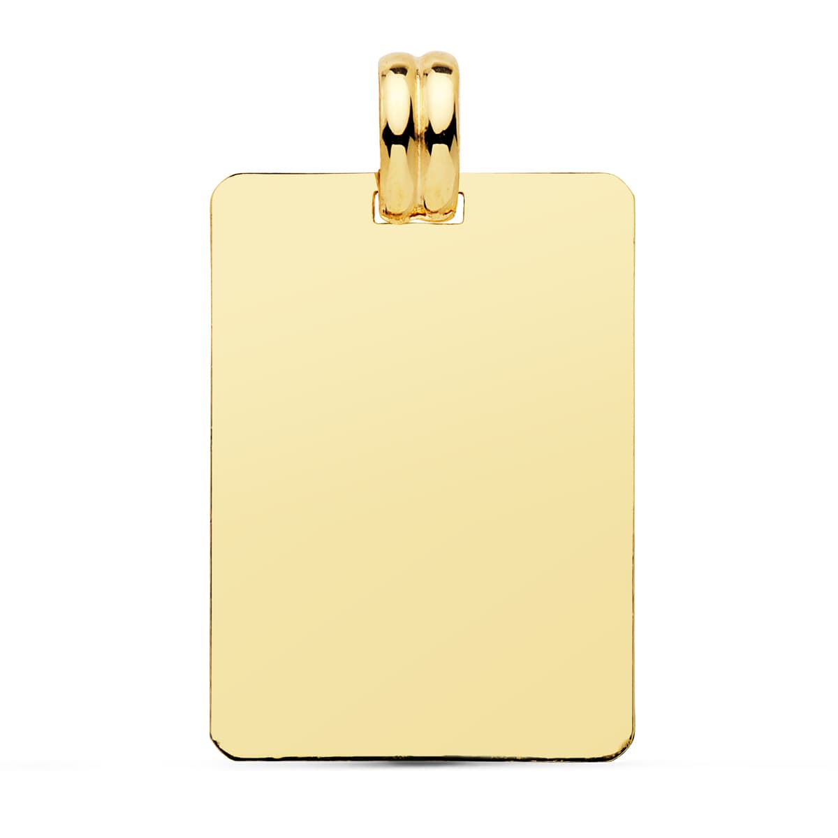 9K CHAPA LISA ORO AMARILLO 28X20 MM