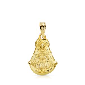 18K VIRGEN DEL ROCIO SILUETA 20X15 MM TALLADA