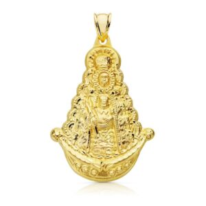 18K VIRGEN DEL ROCIO SILUETA 40X25 MM ORO AMARILLO
