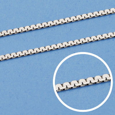 18K CADENA ORO BLANCO PLANA 40 CM. 1 MM. 2.90 GRS.