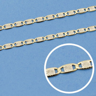 18K CADENA BICOLOR DIAMAN. 40 CM. 2 MM. 2.60 G