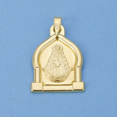 18K MEDALLA VIRGEN DEL ROCIO 23 X 17 MM