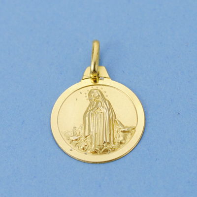 18K MEDALLA VIRGEN DE FATIMA. 12 MM. 1.25 GRS@