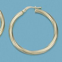 18K AROS GALLONEADOS 35 X 3MM. 4.00 GRS.