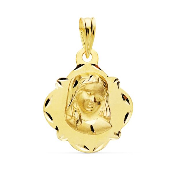 18K MEDALLA VIRGEN NIÑA 19X16 MM