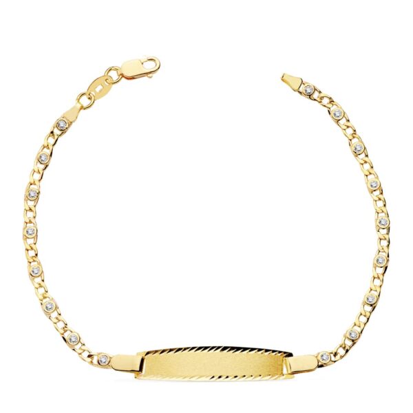 18K ESCLAVA CIRCONITAS 16.5CM 2.5 MM