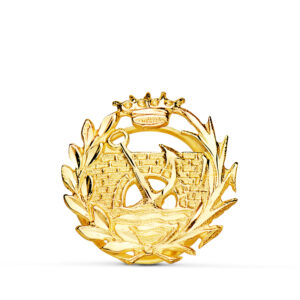 18K INSIGNIA ORO AMARILLO INGENIERIA CIVIL  E   INGENIERO DE CAMINOS CANALES Y PUERTOS   15 X 15 MM