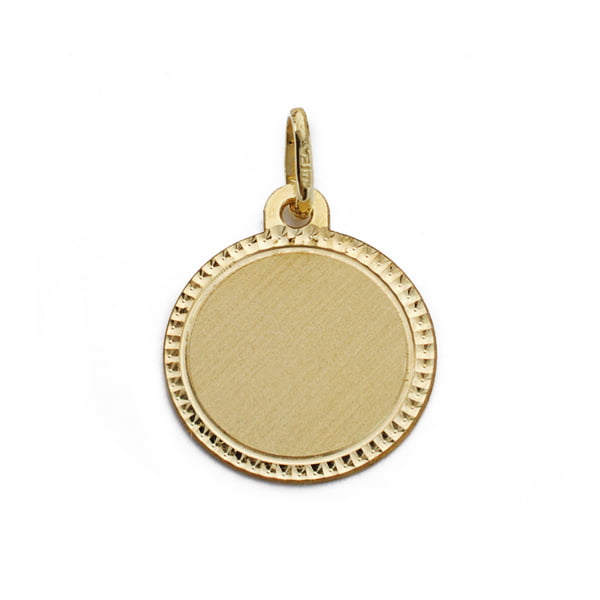 DISCO ORO AMARILLO 9 KTES LÁSER TALLADO 14 MM.